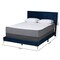 Baxton Studio Abberton Modern and Contemporary Navy Blue Velvet and Gold Metal Queen Size Panel Bed 220-12850-ZORO - alternate 6